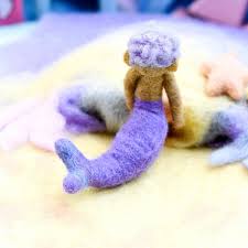 Felt Waldorf Merman - Purple Hair