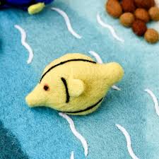 Felt Yellow Tang Fish Toy (coral Reef Fish)