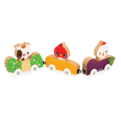 Janod - Magnetic Farm Animal Cars