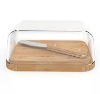 Pebbly Glass Butter Dish & Spreader
