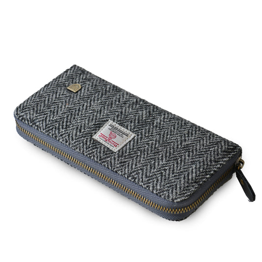 Islanderuk Black & Grey Tweed Purse 