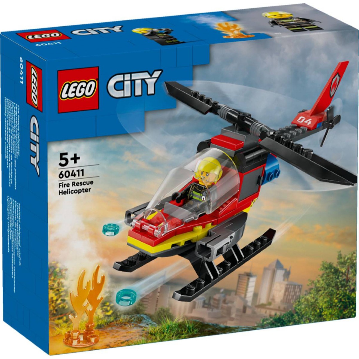 Lego 60411 City Fire Rescue Helicopter 5+