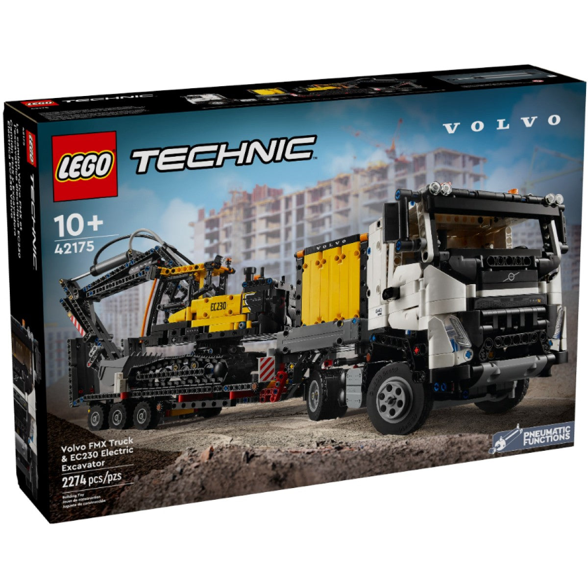 Lego 42175 Technic Volvo Fmx Truck &ec Electric Excavator 10+