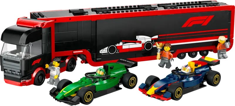 Lego City 60445 F1 Truck With Rb20 & Amr24 F1 Cars Age 8+ 1086pcs