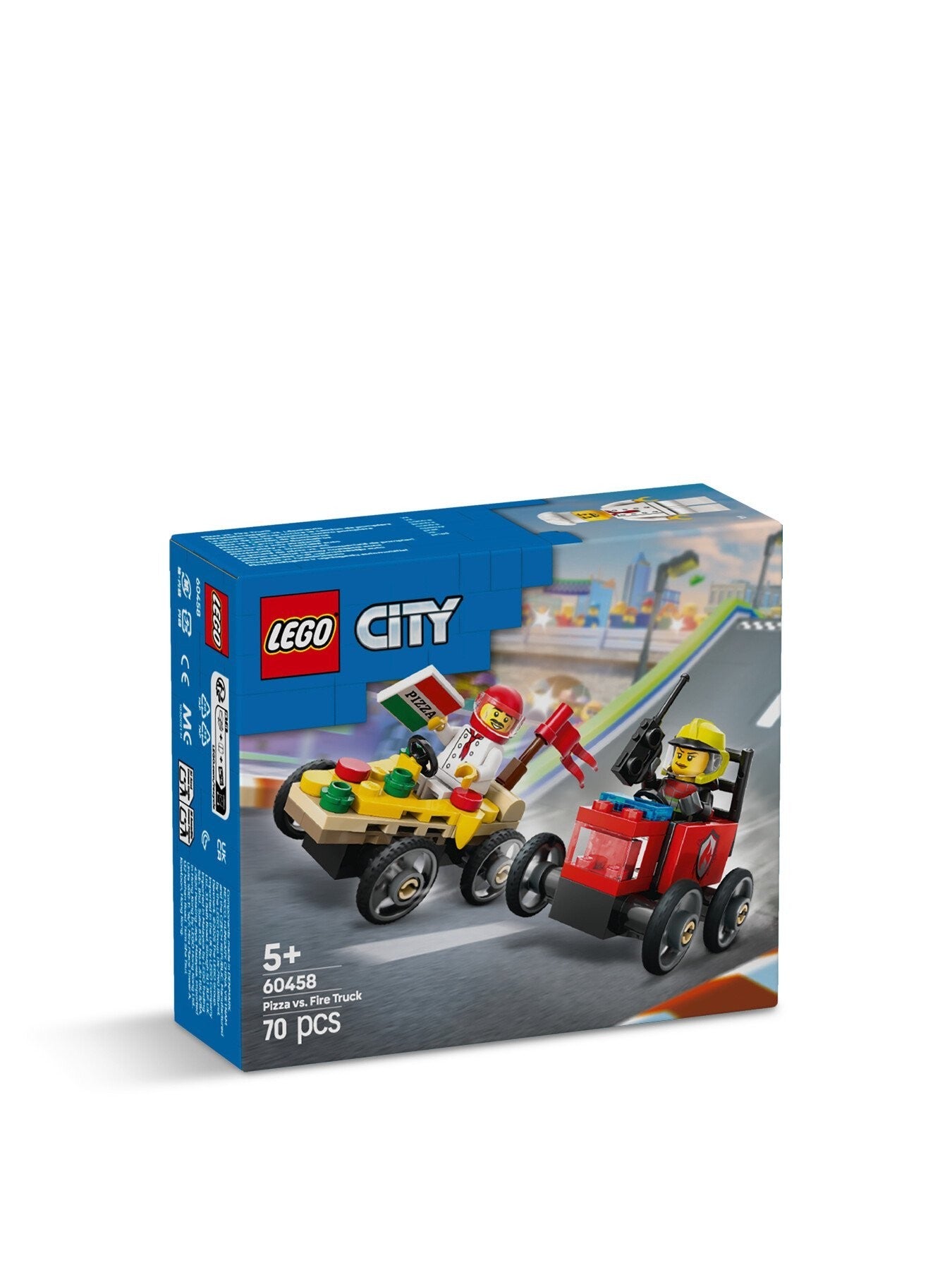 Lego City Pizza Vs. Fire Truck Race Car Pack