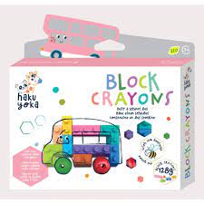 Haku Yoka Block Crayons - School Bus