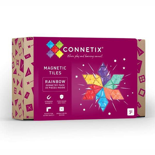 Rainbow Geometry Pack 30pc Connetix