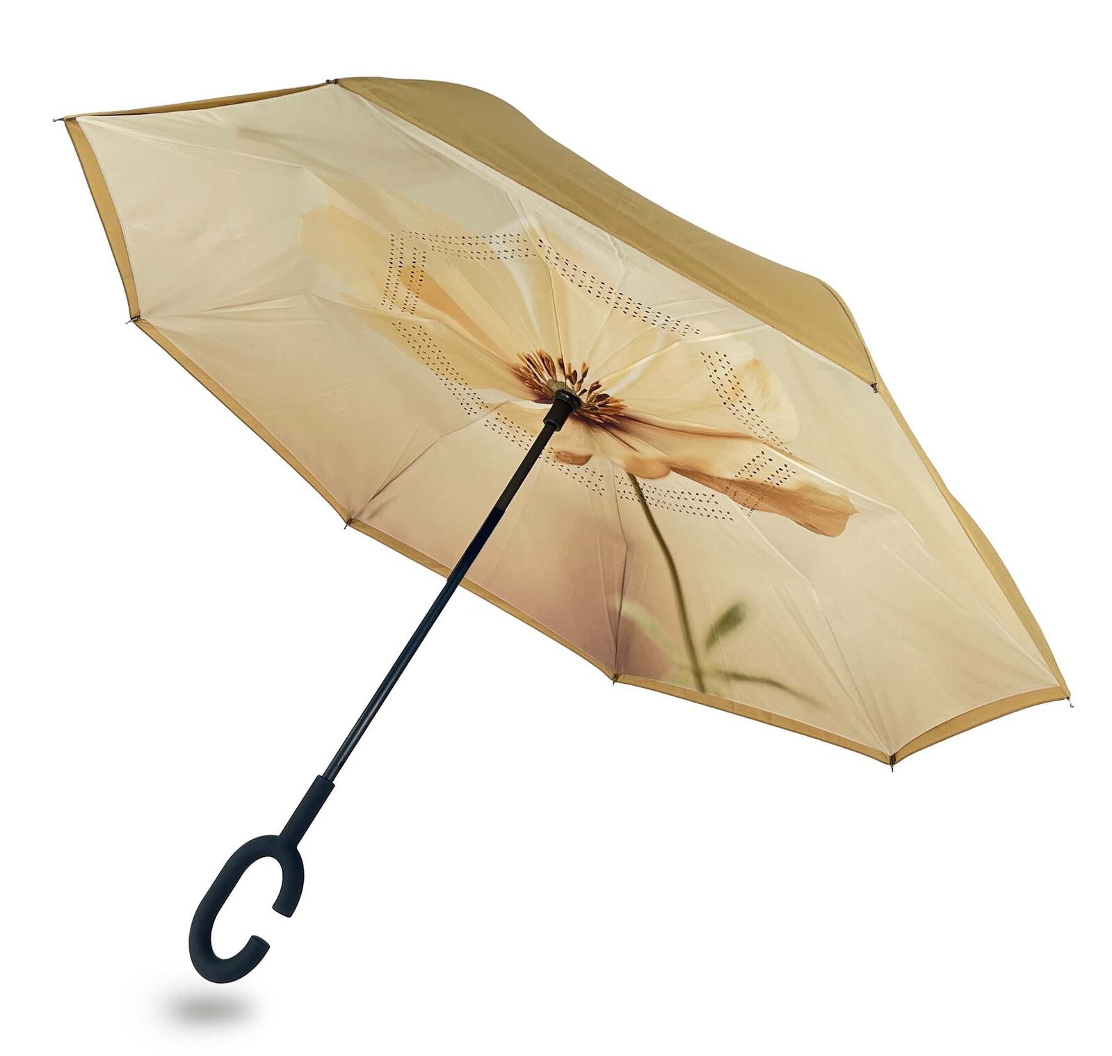 Golden Poppy Reverse Umbrella