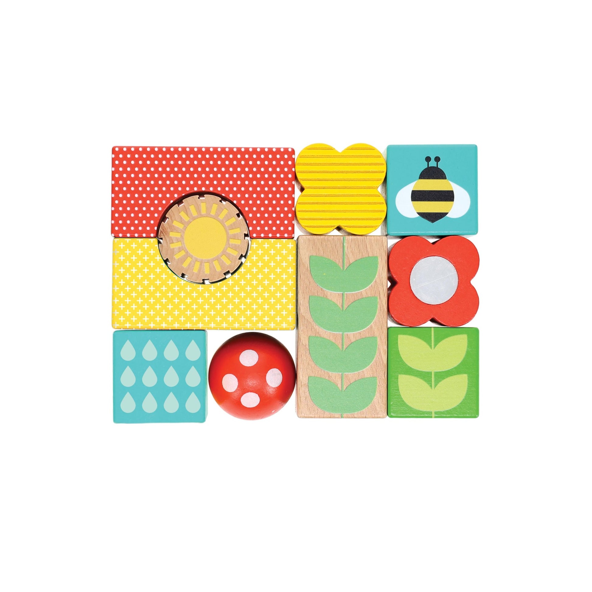 Busy Garden Wooden Discovery Blocks