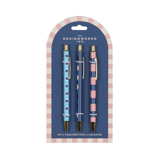 Dopo Set Of 3 Pens Eye Moon Stripe