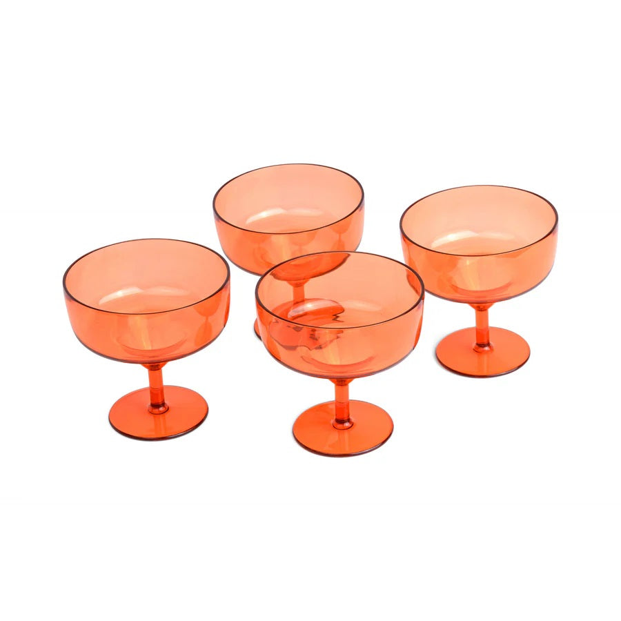 The Rue Margarita Glass - Set Of 4 Orange