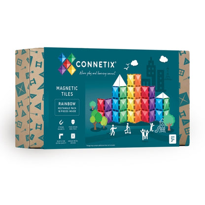 Rainbow Rectangle Pack 18pc Connetix