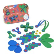 Clixo Crew Blue + Green Magnetic Building Toy - Blue And Green