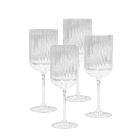 Ivy Wine Glass Ribbed