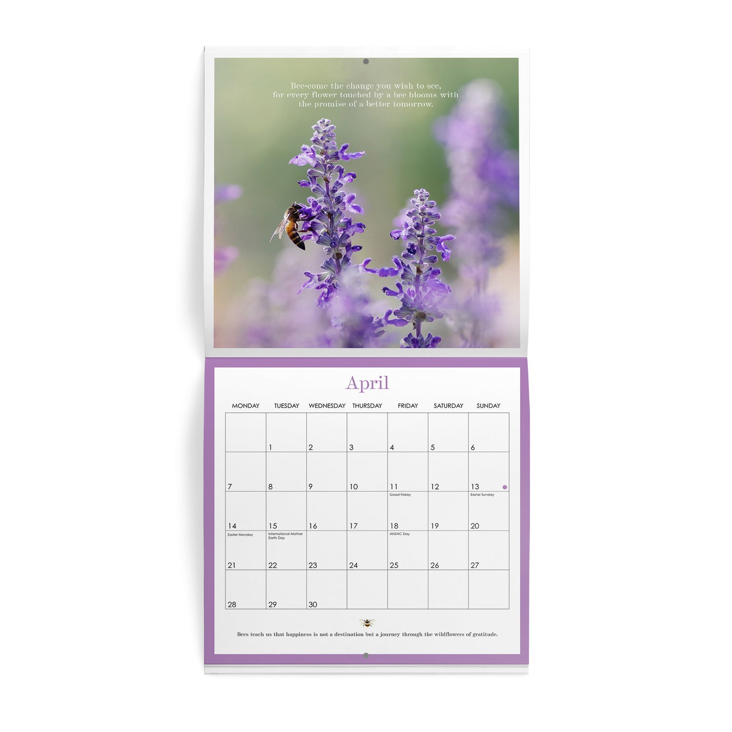 Affirmations Bee Wall Calendar 2025