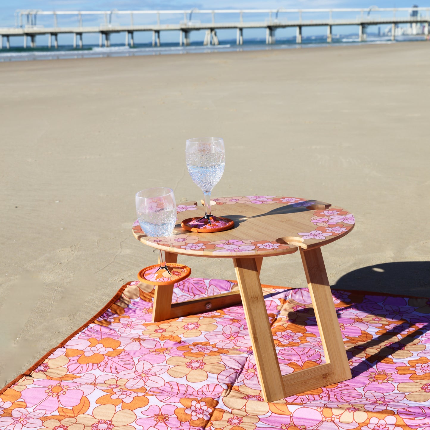 Picnic Retro Floral Foldable Picnic Table