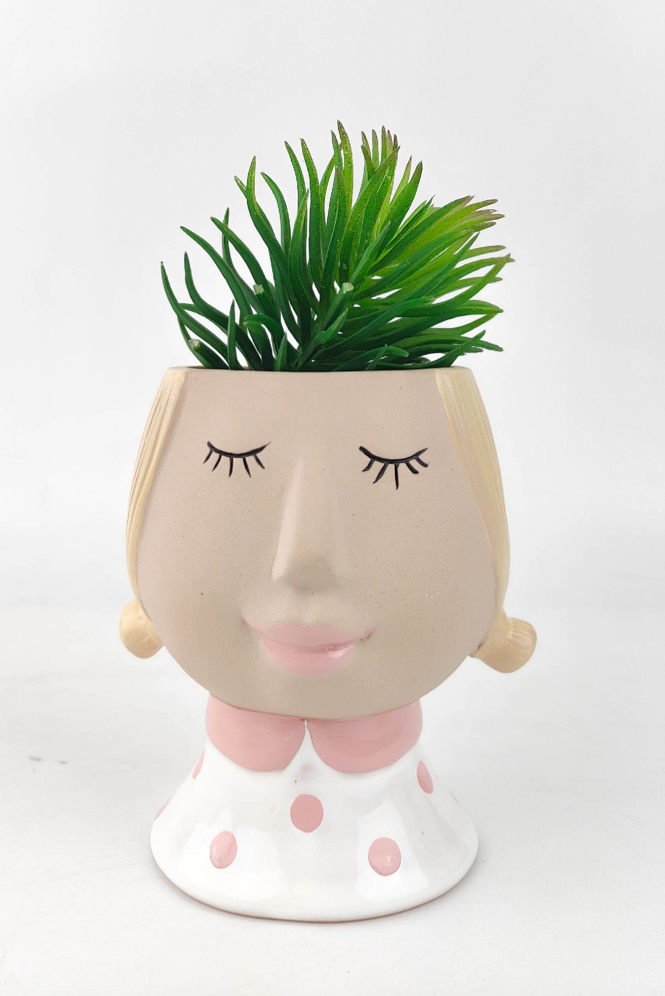 Girl Planter White 13cm