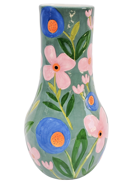 34cm Naive Floral Vase