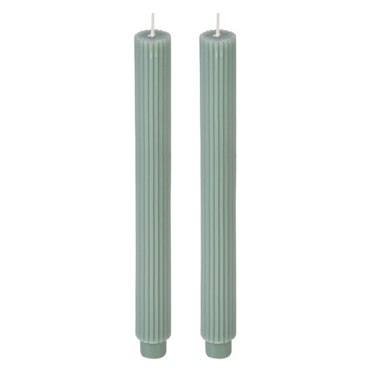 Amali Roma Dinner Candle Set Of 2 - Green