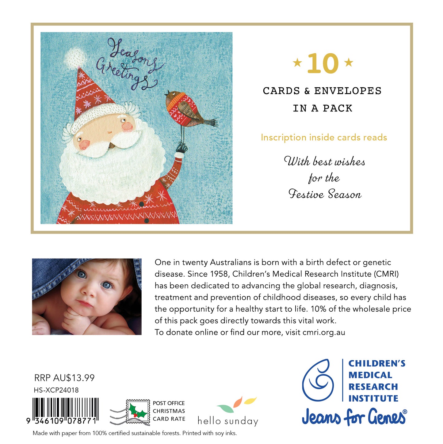 Christmas Charity Boxed Cards - Santa Cmri