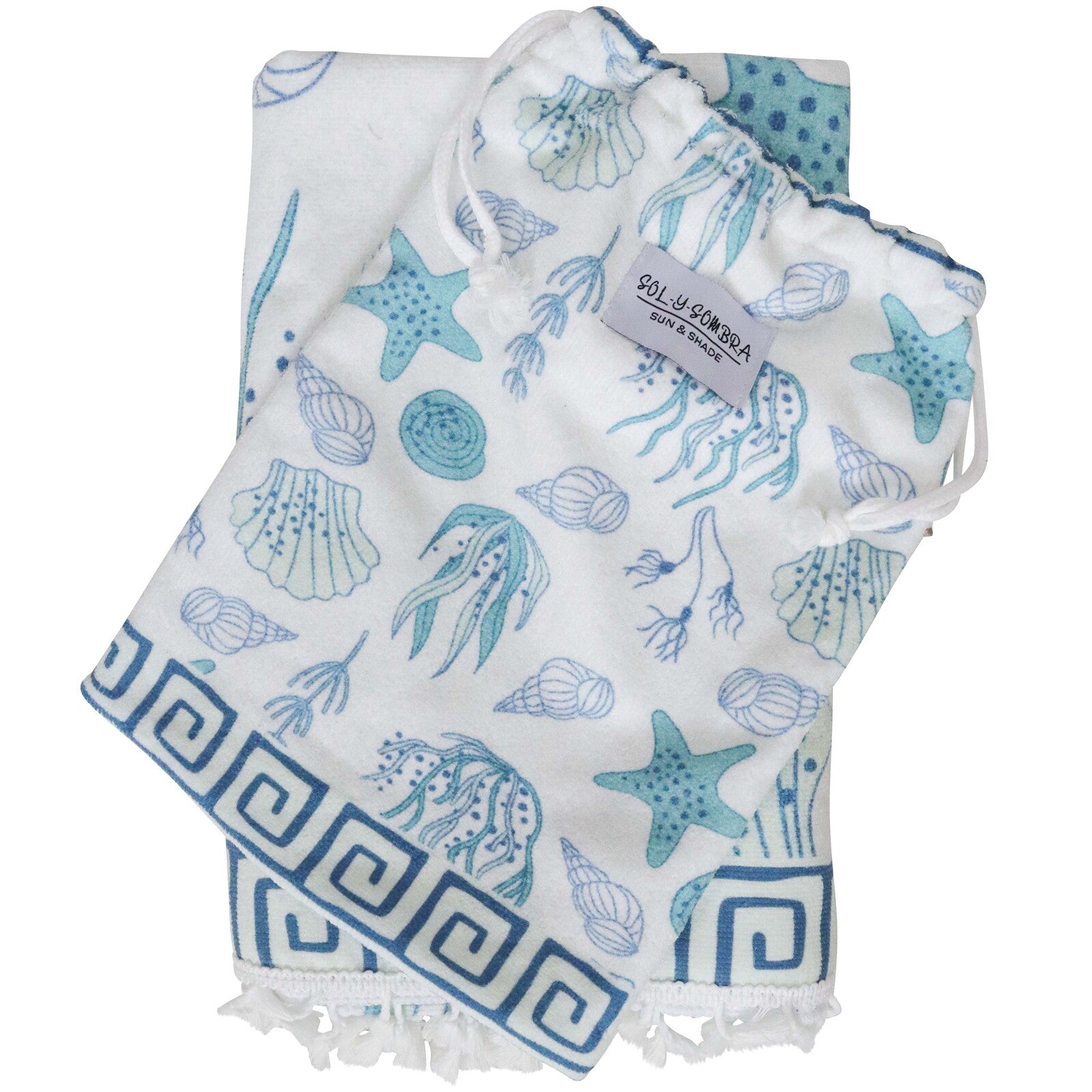 Kids Poncho Towel W/ Bag Ocean