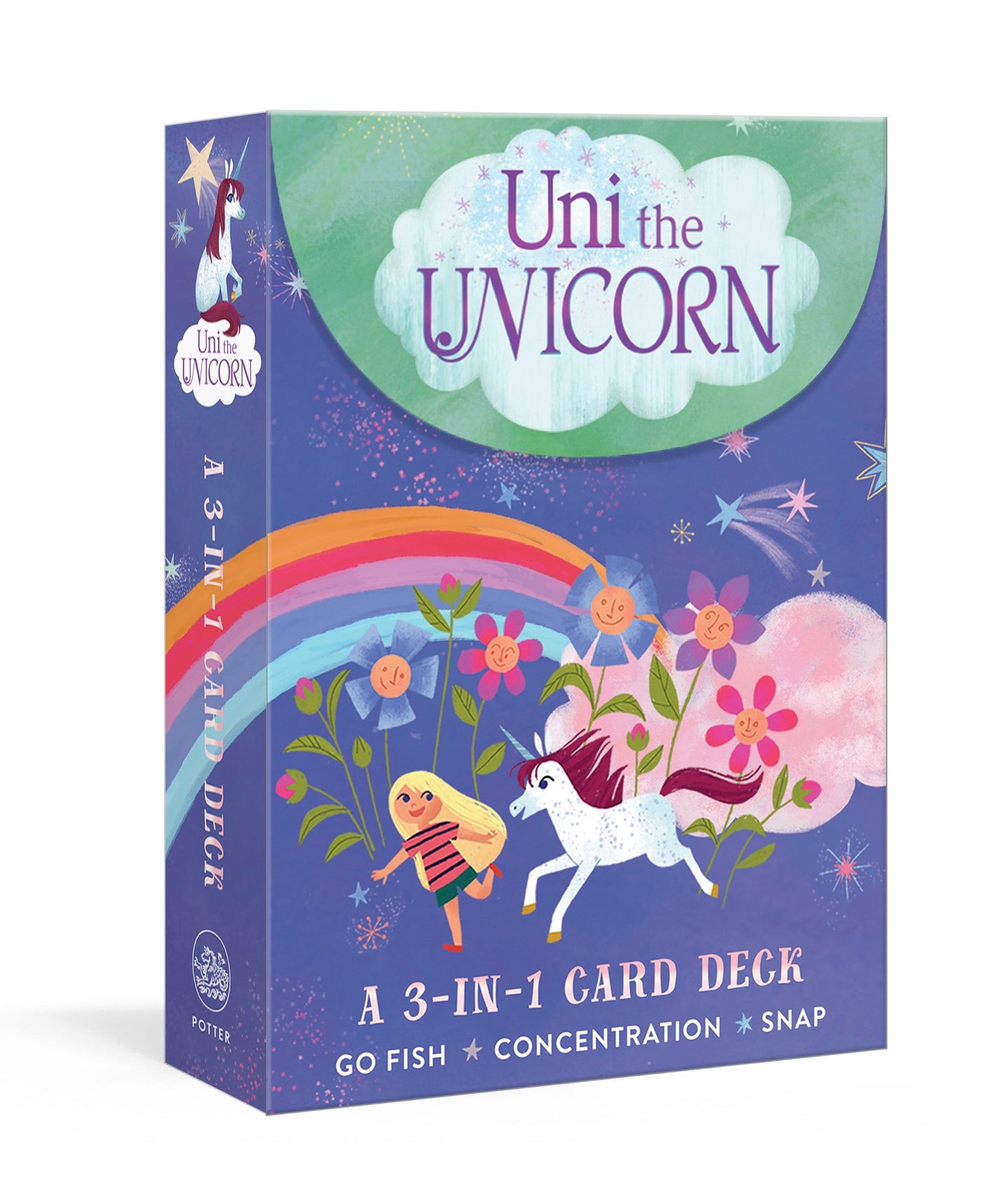 Uni The Unicorn: A 3-in-1 Card Deck : Card Games Include Go Fish, Concentration, And Snap