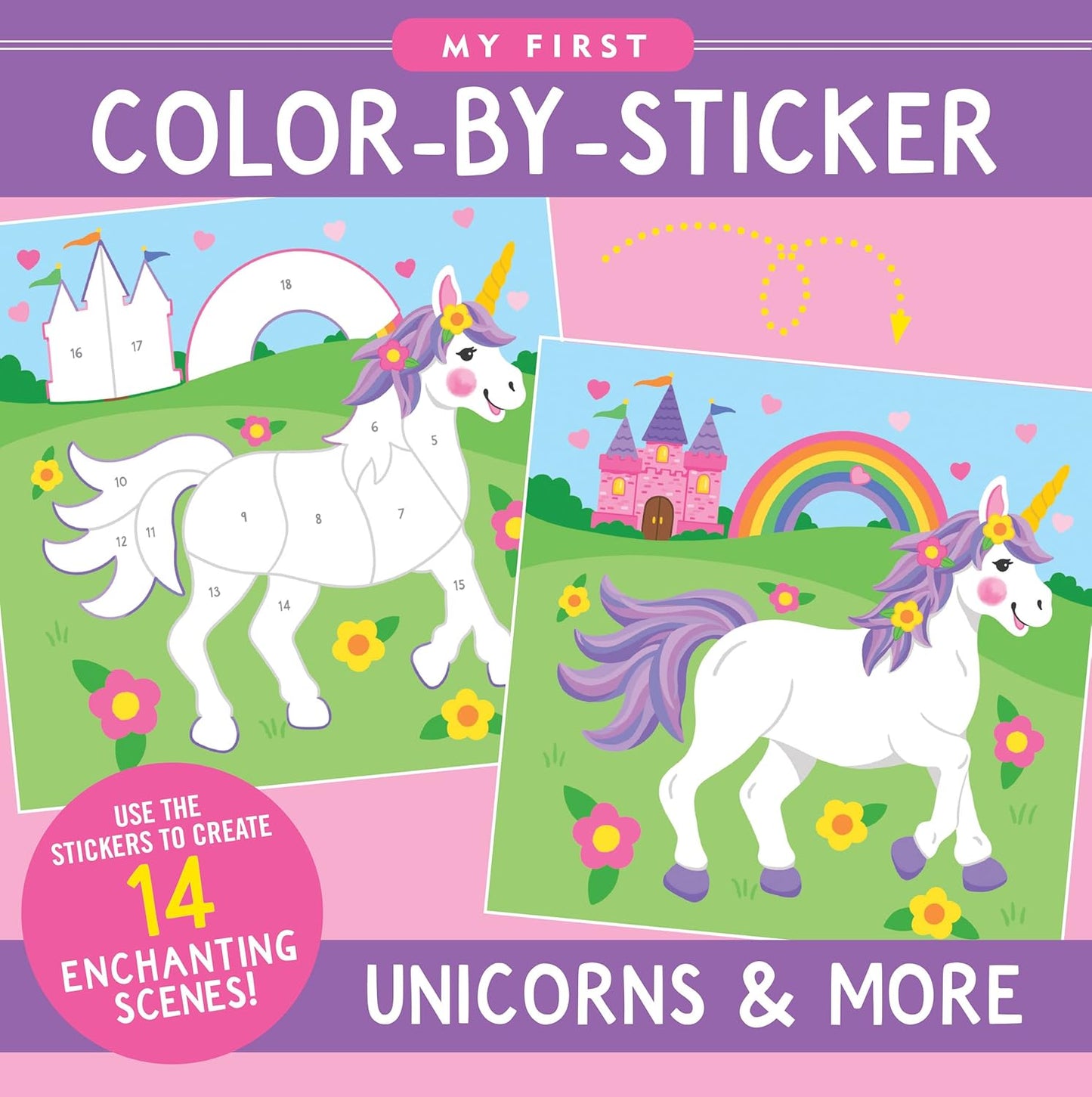 My First Colour By Sticker Unicorns And More Book