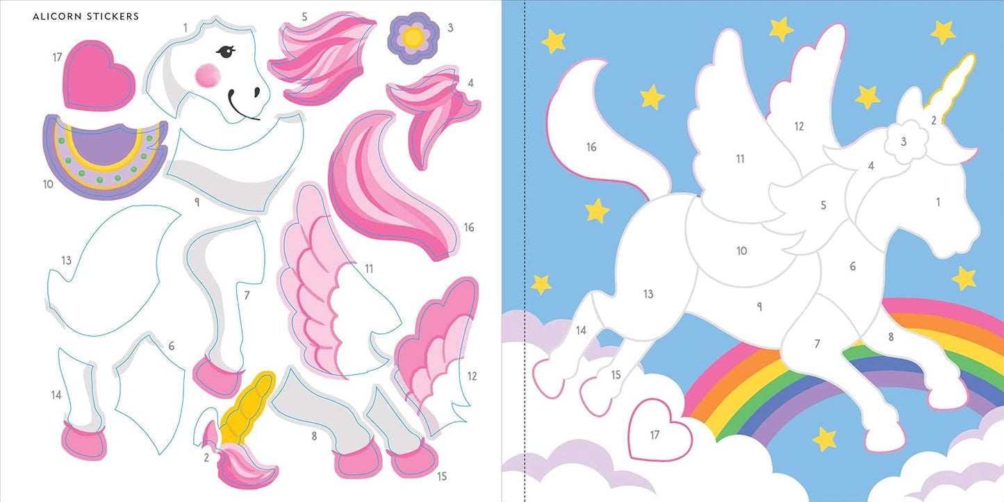 My First Colour By Sticker Unicorns And More Book