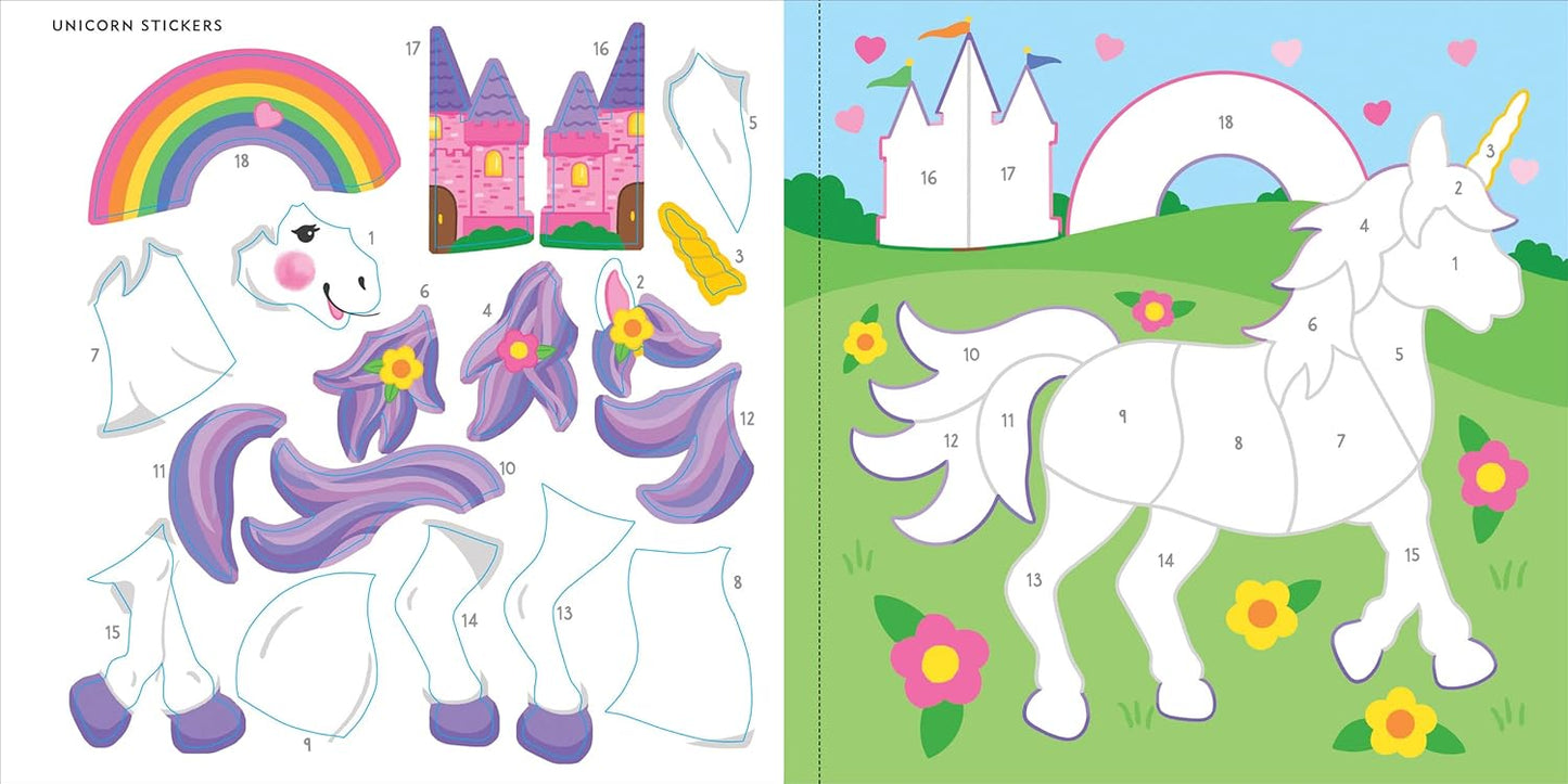 My First Colour By Sticker Unicorns And More Book