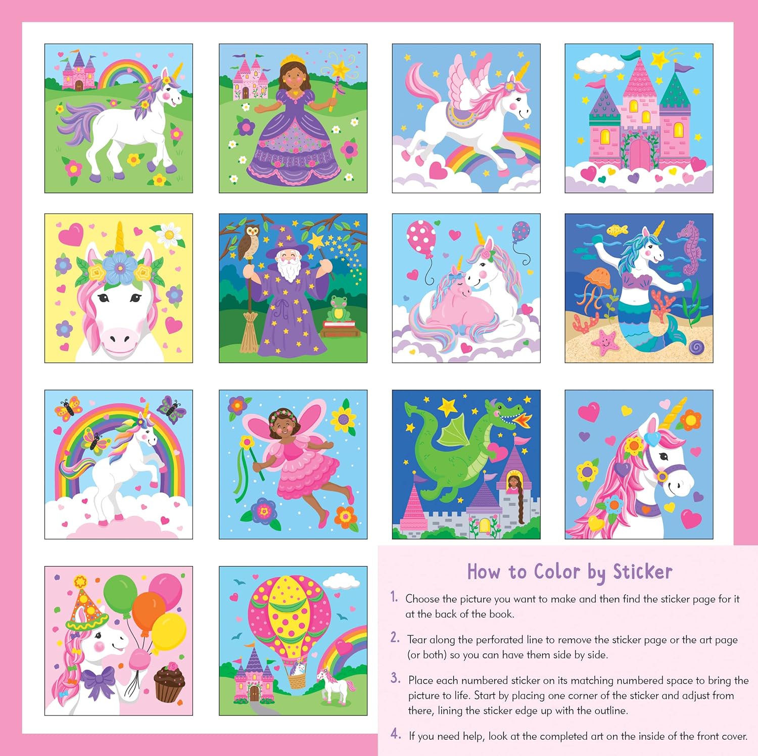 My First Colour By Sticker Unicorns And More Book