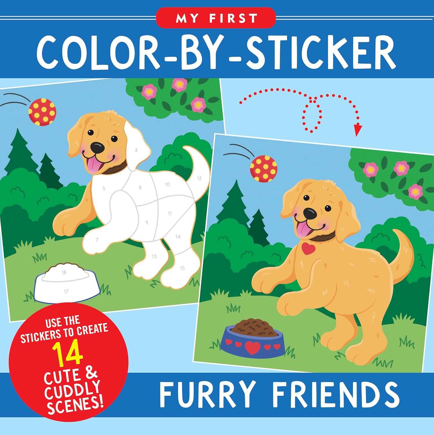 My First Colour By Sticker Furry Friends Book