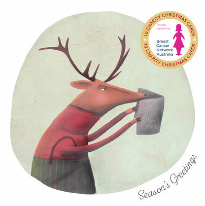 Christmas Charity Boxed Cards - Reindeer Bcna